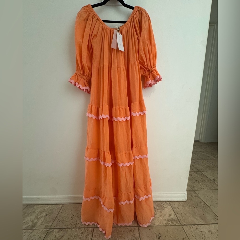 Flora Sardalos Coral and Pink Dress (Orange) NWT Size - One Size